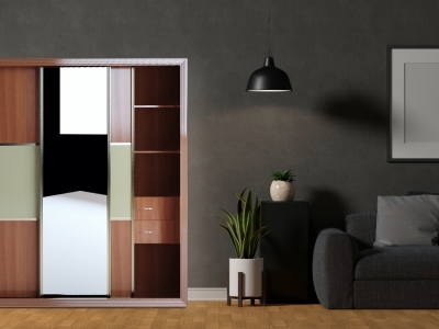 Шкаф купе 3 двери наполнение дверей МДФ Пленка ПВХ