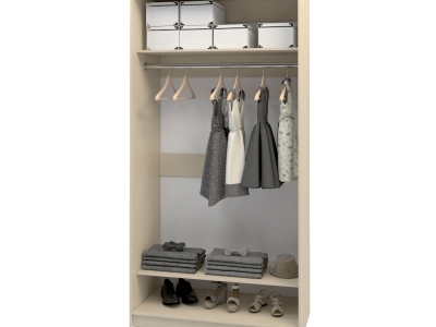 Шкаф купе 2 двери наполнение дверей Зеркало Серебро