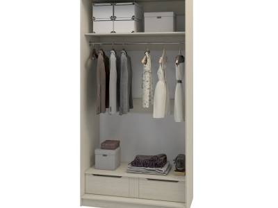 Шкаф купе 2 двери наполнение дверей МДФ Пластик